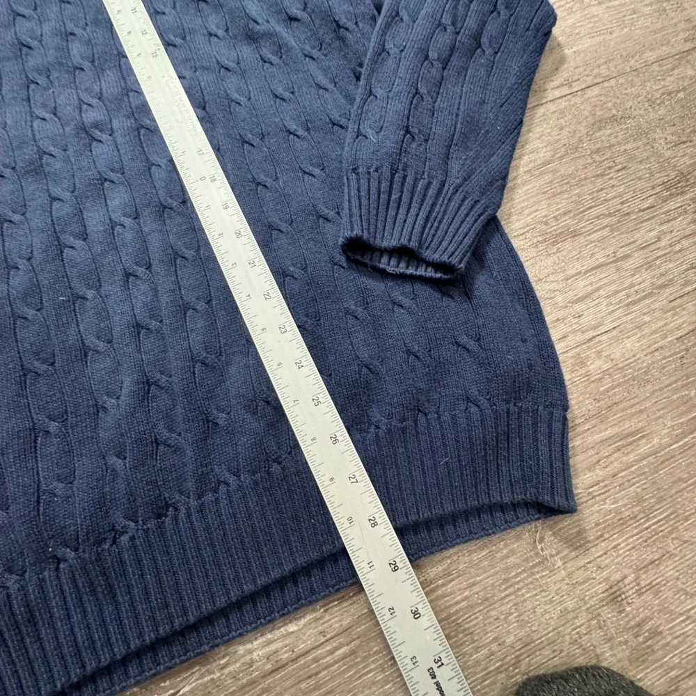 Peter Scott Sweater Mens‎ 44 Large Cotton Cable Knit Scotland Vintage Pullover